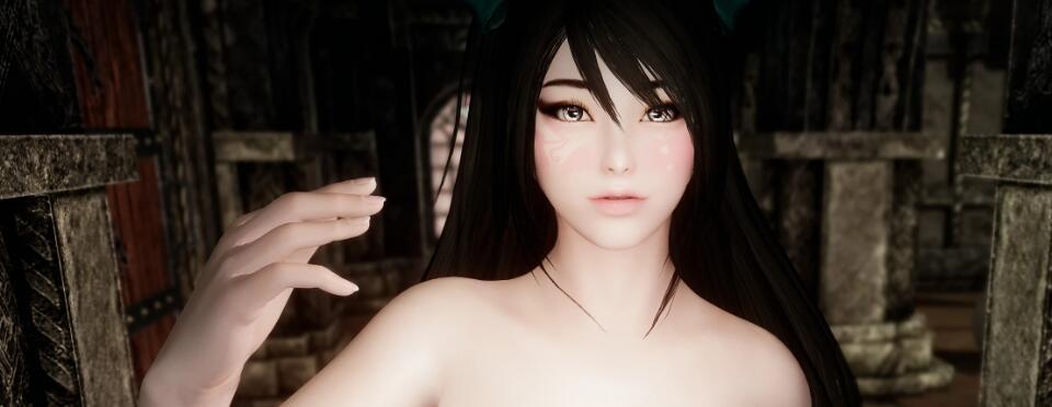 《上古卷軸5：天際重制版》白皙皮膚少女體型預設MOD