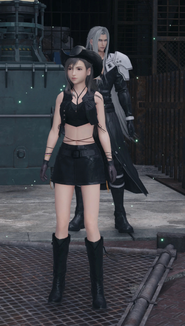 《最終幻想7：重生》蒂法全黑裝扮MOD