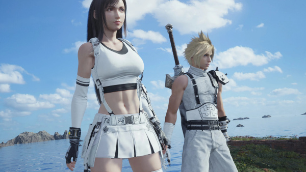 《最終幻想7:重生》克勞德黑白戰衣MOD