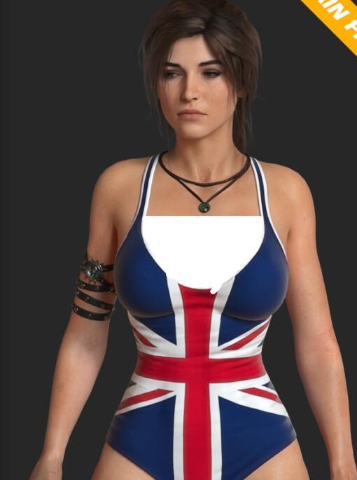 《古墓麗影：崛起》英國國旗泳衣MOD