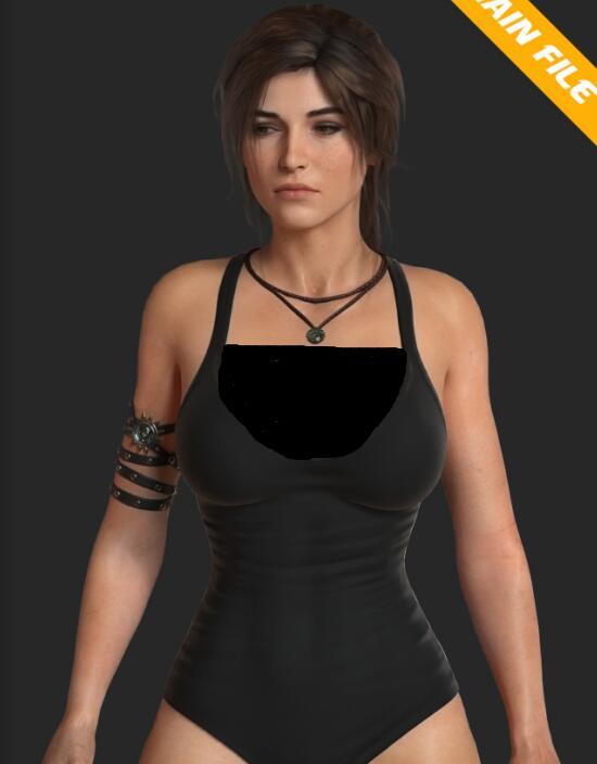 《古墓麗影：崛起》黑色連體泳衣MOD