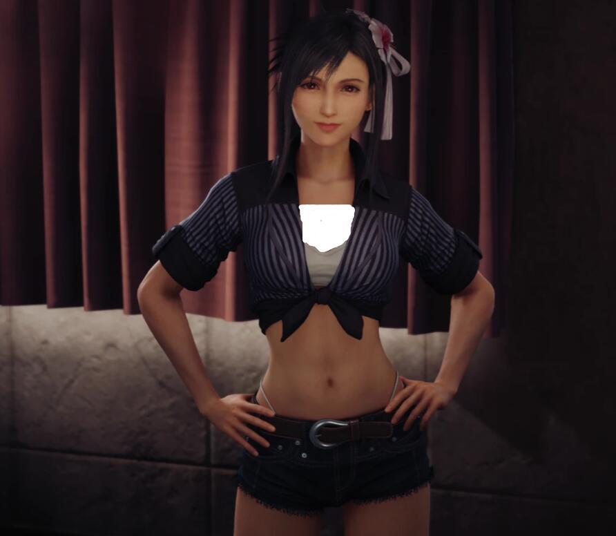 《最終幻想7：重制版》蒂法重生海灘服裝無汗衫MOD