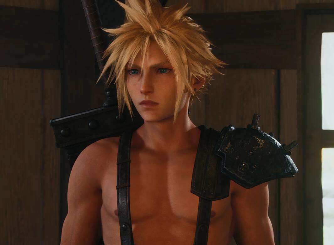 《最終幻想7:重制版》克勞德赤膊MOD