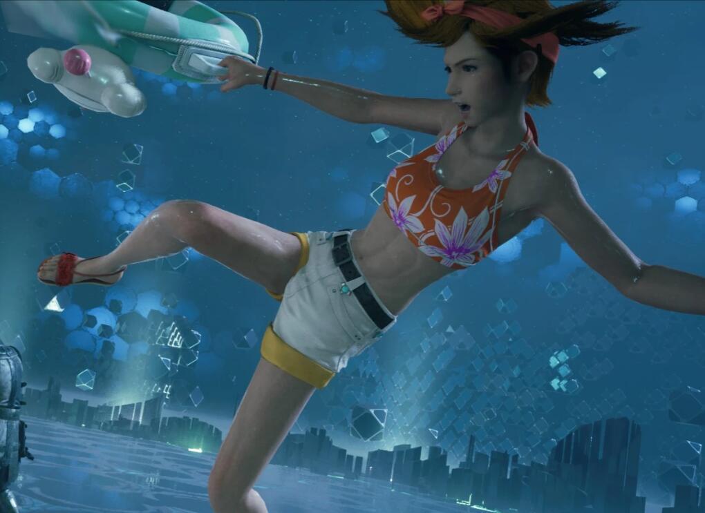 《最終幻想7:重制版》尤菲泳裝插件蒂法肌肉皮膚MOD