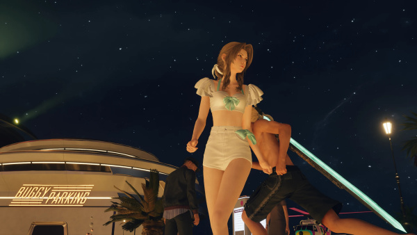 《最終幻想7：重生》蒂法全白搭配藍綠色配飾MOD