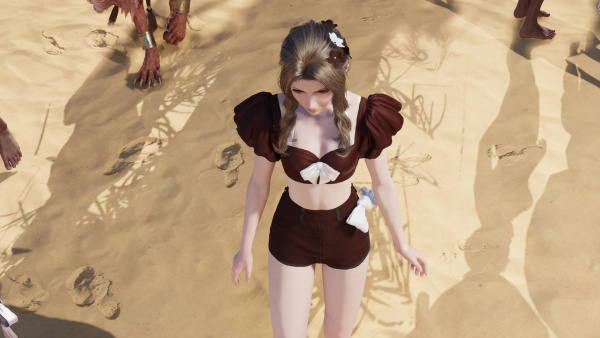 《最終幻想7：重生》蒂法紅褐色與白色混搭MOD