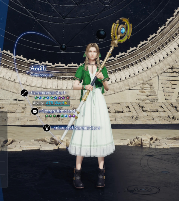 《最終幻想7:重生》艾麗絲的綠色基礎(chǔ)服飾MOD