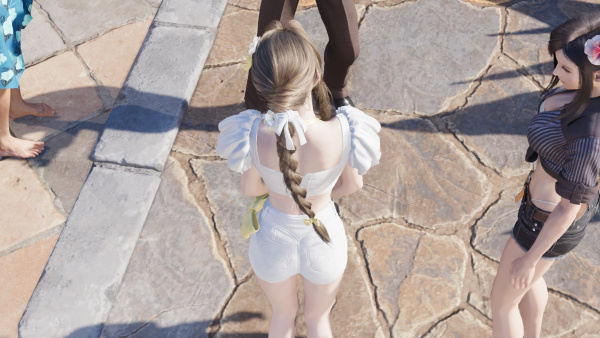 《最終幻想7:重生》蒂法全白搭配黃色配飾MOD