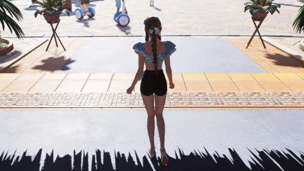 《最終幻想7：重生》蒂法黑短褲藍上衣MOD