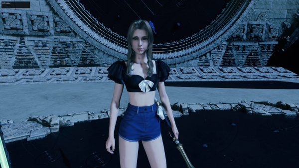 《最終幻想7：重生》蒂法藍牛仔短褲黑上衣MOD