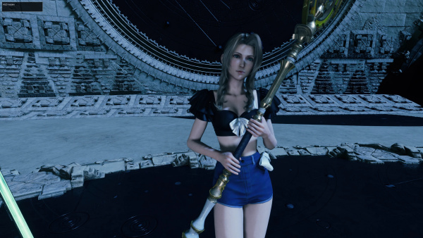 《最終幻想7：重生》蒂法藍牛仔短褲黑上衣MOD