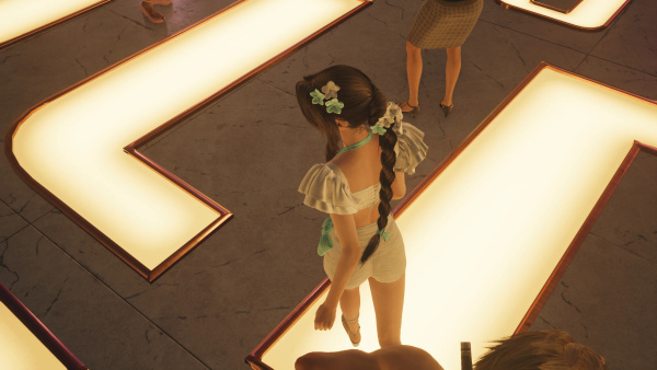 《最終幻想7：重生》蒂法全白搭配藍綠色配飾MOD