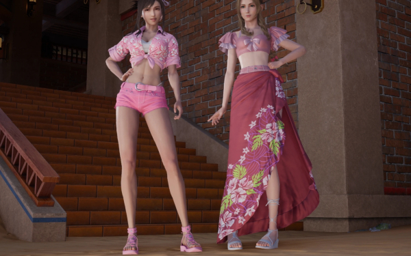 《最終幻想7:重生》蒂法沙灘服裝的紅橙藍三種配色MOD