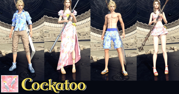 《最終幻想7:重生》克勞德和愛麗絲夏日服裝重新著色MOD