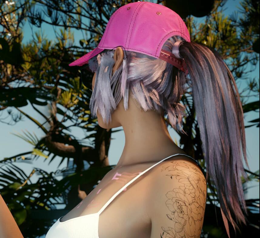 《賽博朋克2077》鴨舌帽馬尾發(fā)型MOD