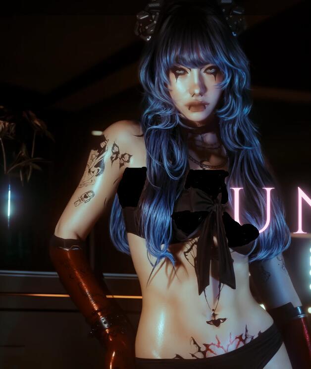 《賽博朋克2077》性感解開絲帶MOD