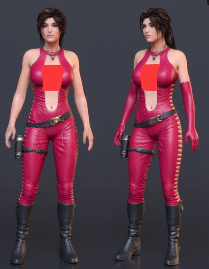 《古墓麗影：崛起》開放胸衣紅色MOD