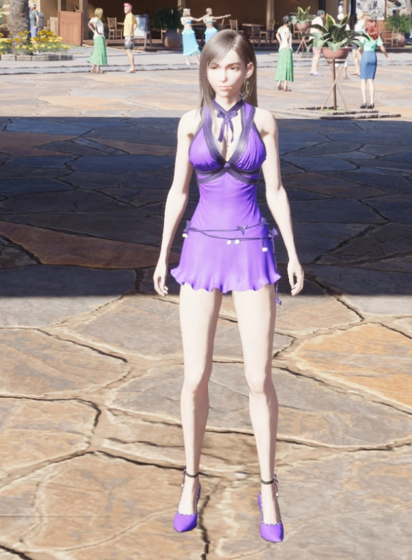 《最終幻想7:重生》蒂法紫色連衣裙MOD