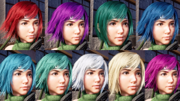 《最終幻想7：重生》尤菲的鮮艷純色頭發MOD