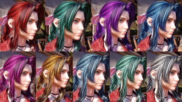 《最終幻想7:重生》愛麗絲的鮮艷條紋頭發(fā)MOD