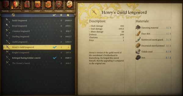 《天國：拯救2》亨利的行會之劍MOD