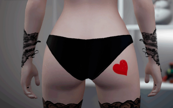 《致命解藥》臀部心形紋身MOD