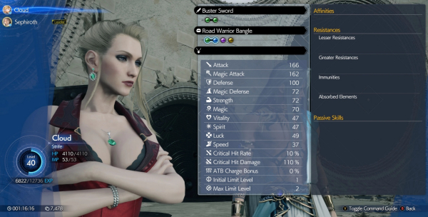 《最終幻想7：重生》克勞德替換為猩紅模型MOD