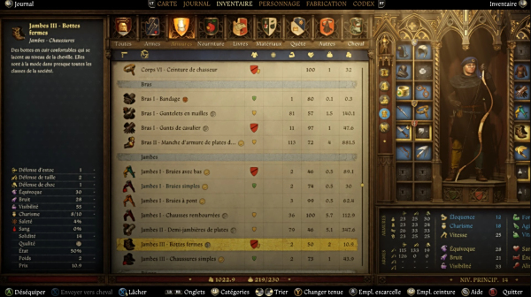 《天國:拯救2》更好的物品欄整理MOD