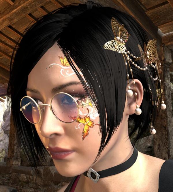 《生化危機4：重制版》艾達王蝴蝶裝飾無耳環MOD[需要DLC]