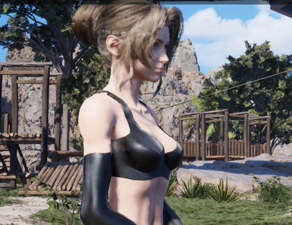 《最終幻想7:重生》愛麗絲黑色緊身皮衣mod