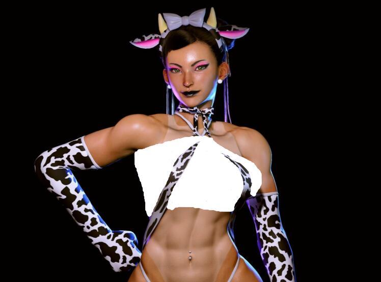 《街頭霸王6》春麗C1奶牛比基尼MOD