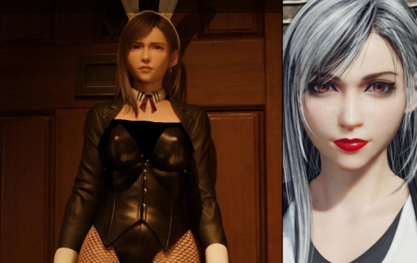 《最終幻想7：重生》蒂法SFW性感兔女郎-白黑發(fā)色MOD