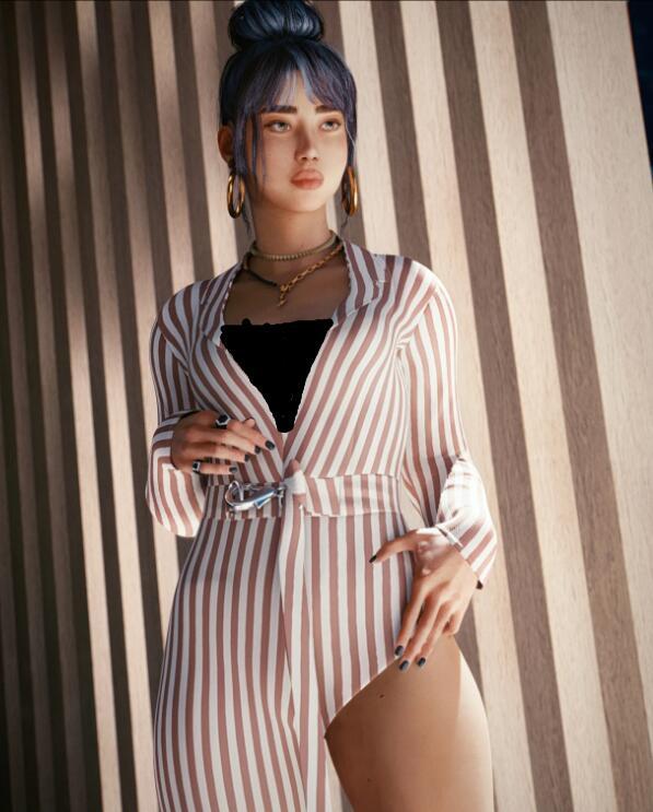 《賽博朋克2077》野蠻的女孩服裝MOD