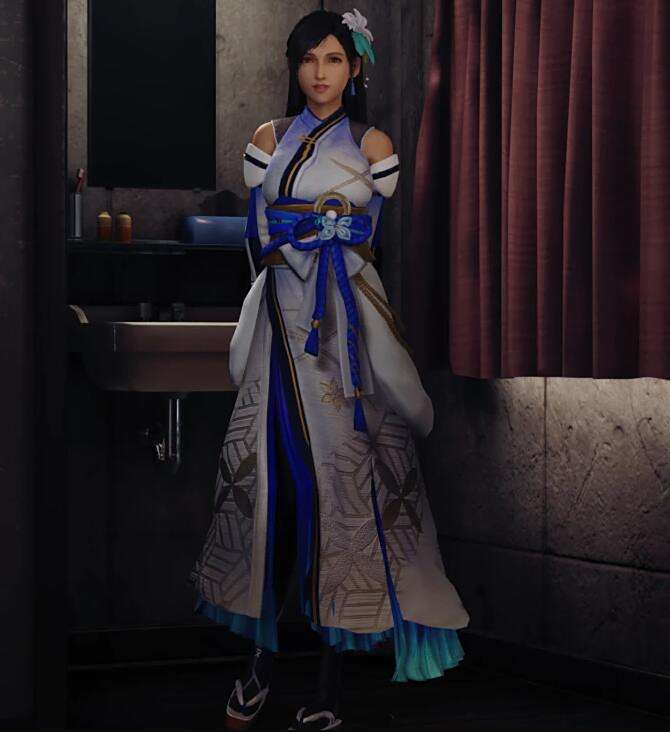 《最終幻想7：重制版》蒂法節(jié)日藍(lán)色服裝MOD