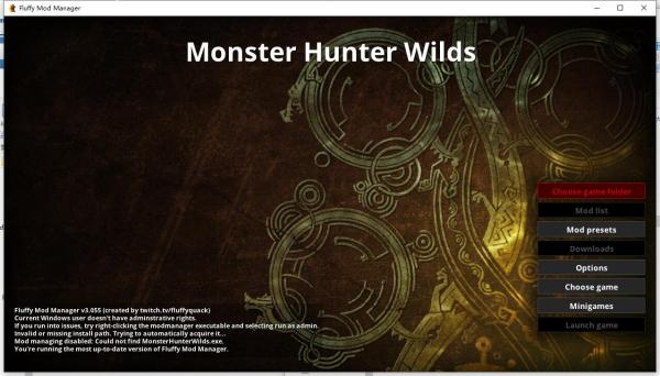 《怪物獵人：荒野》MOD管理器FluffyModManagerv3.055[內置改進版RE框架]