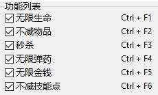 《浪人崛起》GameCheat六項修改器