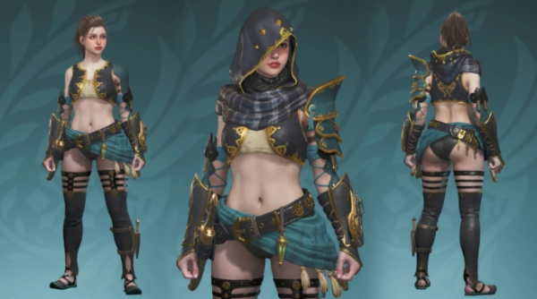 《怪物獵人：荒野》更少遮擋的徐武套裝MOD[帶有物理效果]