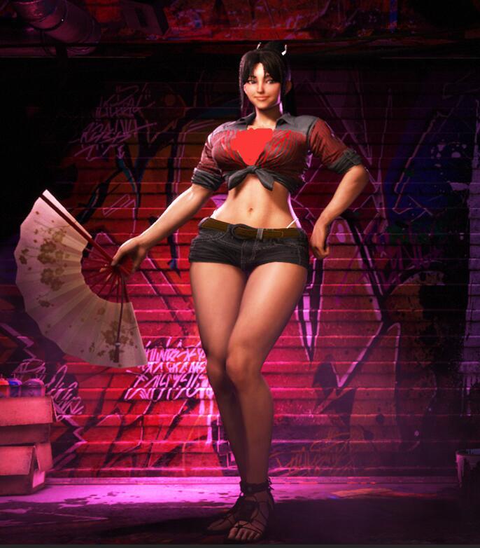 《街頭霸王6》不知火舞FF7重生蒂法泳裝-無內襯MOD