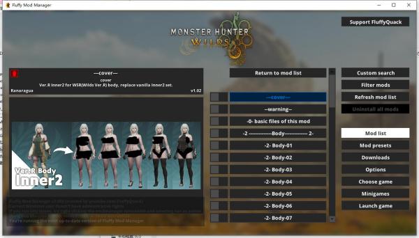 《怪物獵人：荒野》WSR性感體型innin2aio合集v1.02MOD