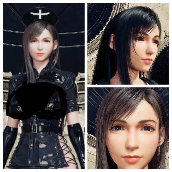《最終幻想7：重生》蒂法性感女護士-黑發灰眼睛MOD