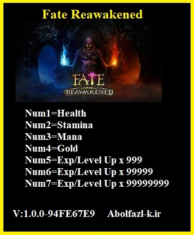 《FATE: Reawakened》v1.0七項修改器