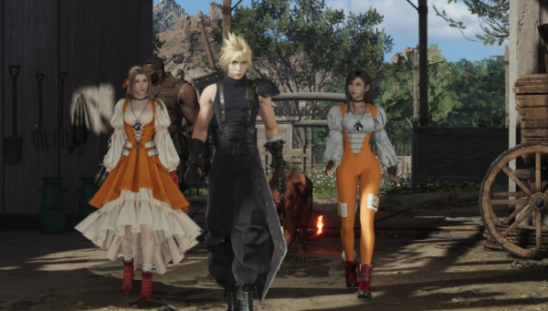 《最終幻想7：重生》蒂法FF9石榴石風格連身工裝褲MOD