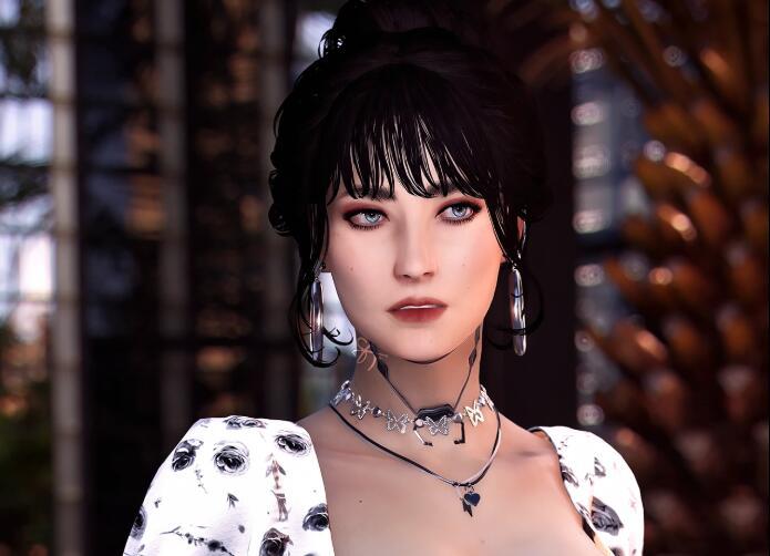 《賽博朋克2077》紫羅蘭圓發髻MOD