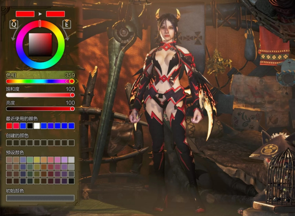 《怪物獵人：荒野》OL惡魔套替換女工會騎士套MOD[可染色]
