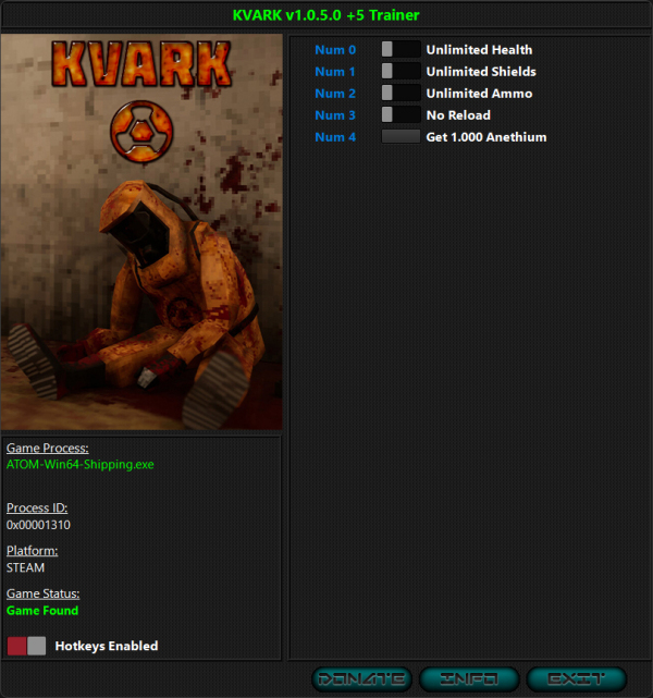 《Kvark》v1.0.5.0五項修改器HOG版