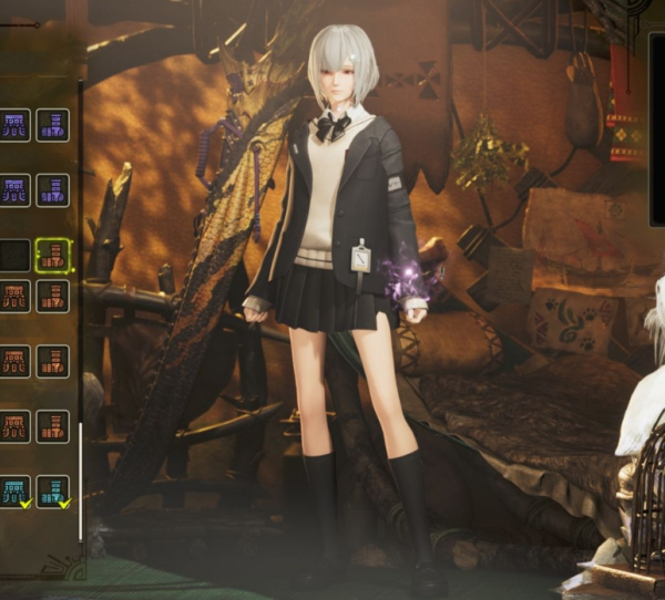 《怪物獵人：荒野》真空JK服裝MOD