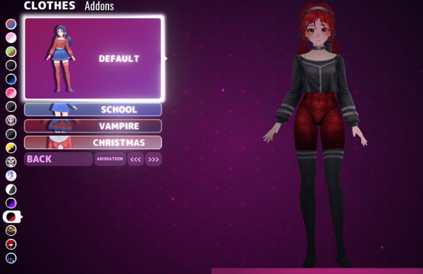 《米塔MiSide》紅色和藍色緊身褲服裝MOD