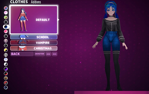 《米塔MiSide》紅色和藍色緊身褲服裝MOD