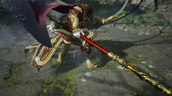 《黑神話：悟空》紅色的刻滿經文的如意金箍棒MOD[紅色棍身]
