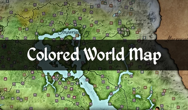 《上古卷軸4：湮滅重制版》彩色世界地圖MOD